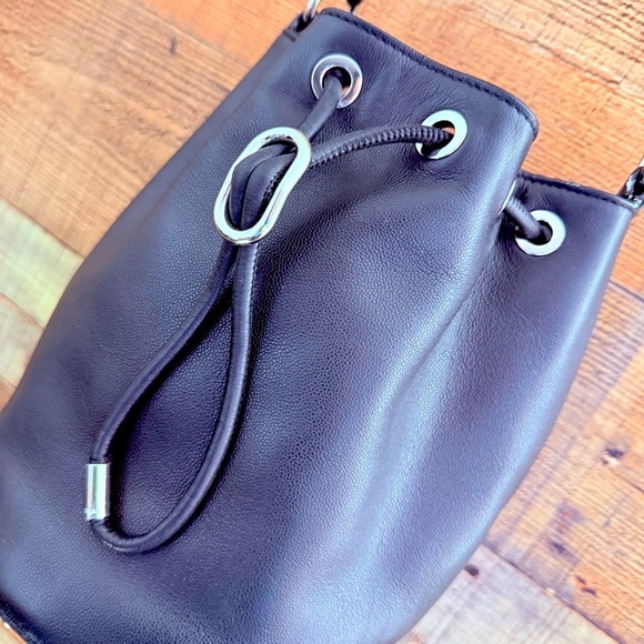 Alexander Wang Alpha Leather Studded Drawstring Bucket Bag - Picture 6 of 13